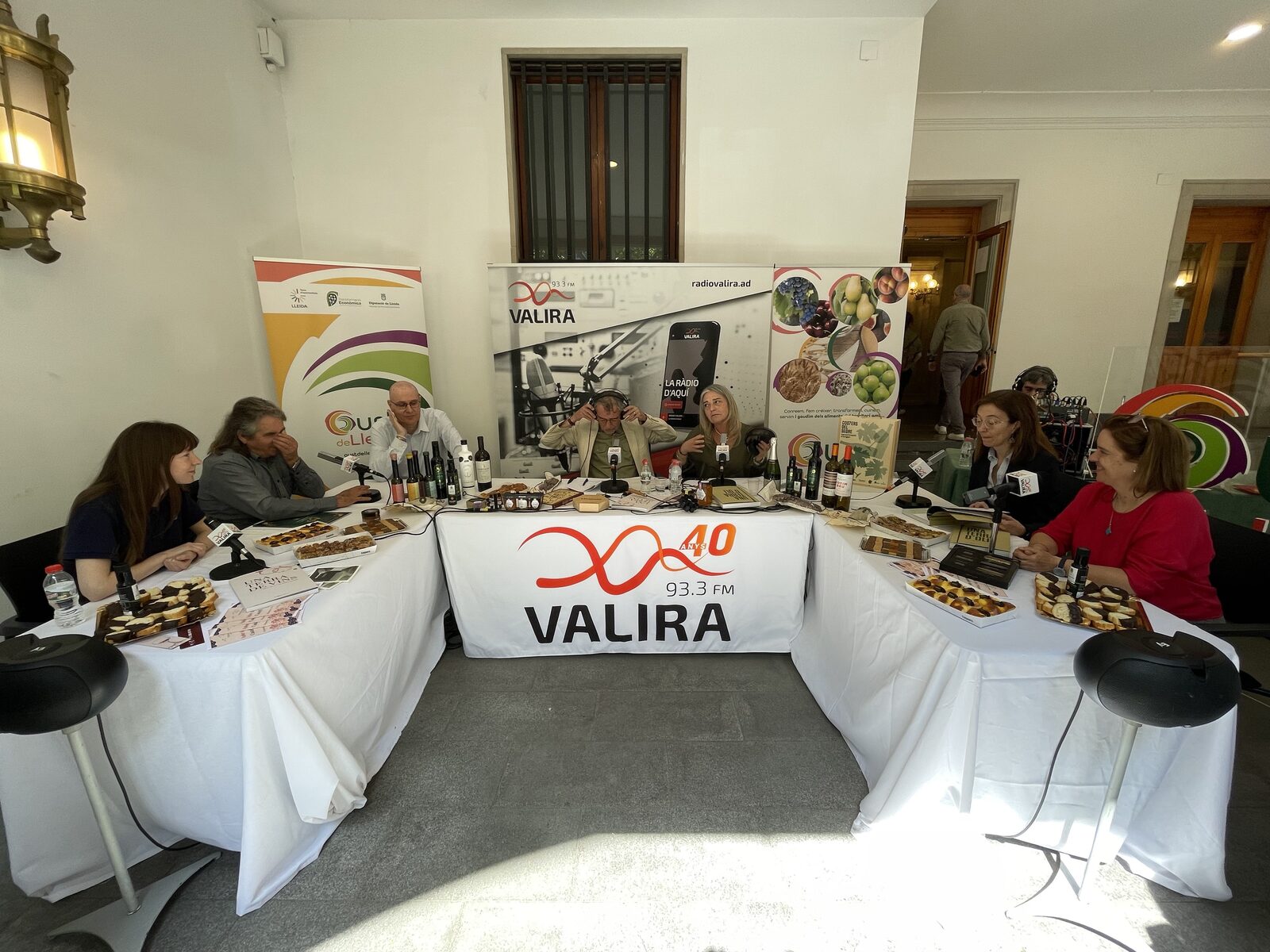 Vista general del plató muntat a la Diputació de Lleida