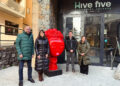 Una escultura de Frida Kahlo a l’entrada de Hive Five Coworking
